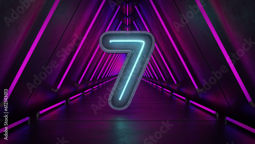 Neon Numbers in a Neon Tunnel