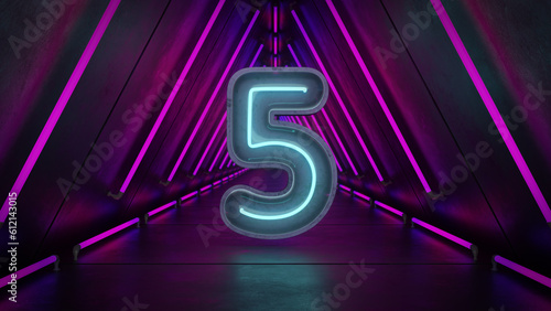 Neon Numbers in a Neon Tunnel