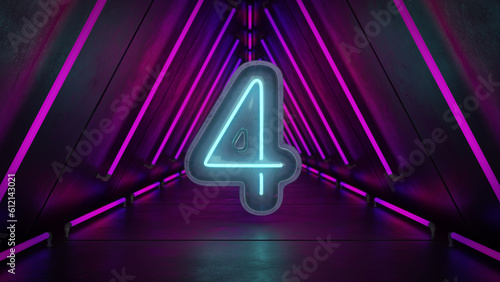 Neon Numbers in a Neon Tunnel