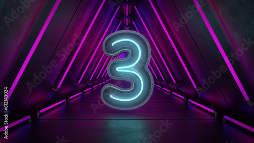 Neon Numbers in a Neon Tunnel
