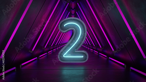 Neon Numbers in a Neon Tunnel