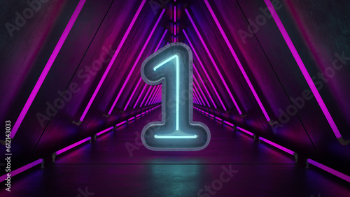 Neon Numbers in a Neon Tunnel