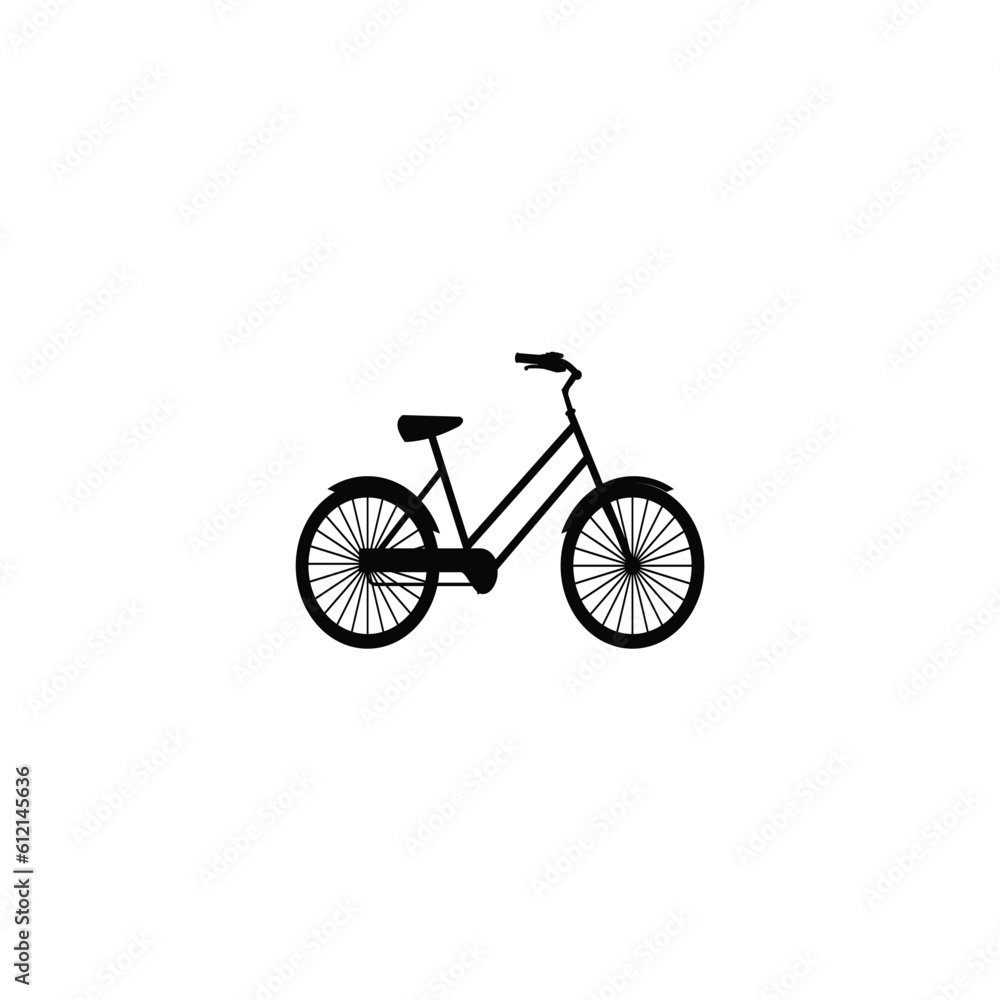 bicycle icon vector illustration on white background