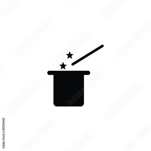 Wand Magic hat icon vector illustration on white background