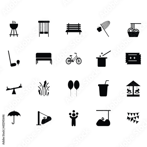 playground set icon sign symbol vector illustration