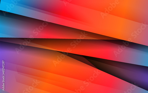 Abstract overlap layer papercut gradient background vector