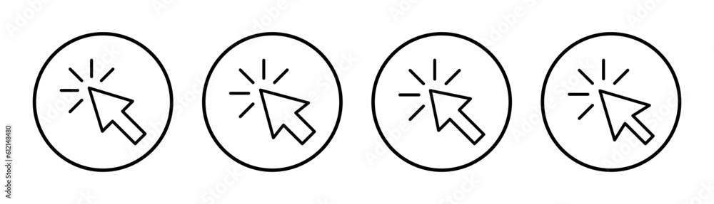 Click icon set illustration. pointer arrow sign and symbol. cursor icon Click icon set illustration. pointer arrow sign and symbol. cursor icon
