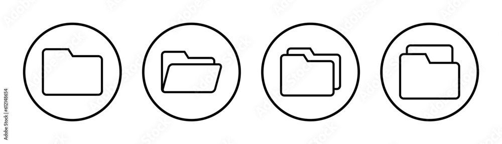 Folder icon set illustration. folder sign and symbol Folder icon set illustration. folder sign and symbol