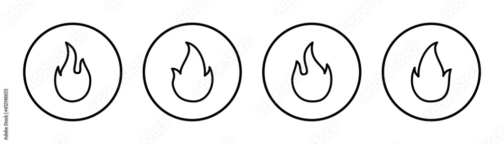 Fire icon set illustration. fire sign and symbol Fire icon set illustration. fire sign and symbol