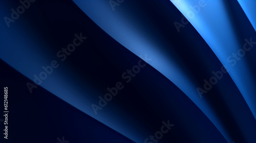 Abstract dark blue wave background. Modern backdrop, screensaver. Generative AI