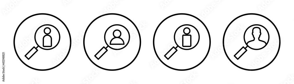 Hiring icon set illustration. Search job vacancy sign and symbol. Human resources concept. Recruitment Hiring icon set illustration. Search job vacancy sign and symbol. Human resources concept. Recruitment