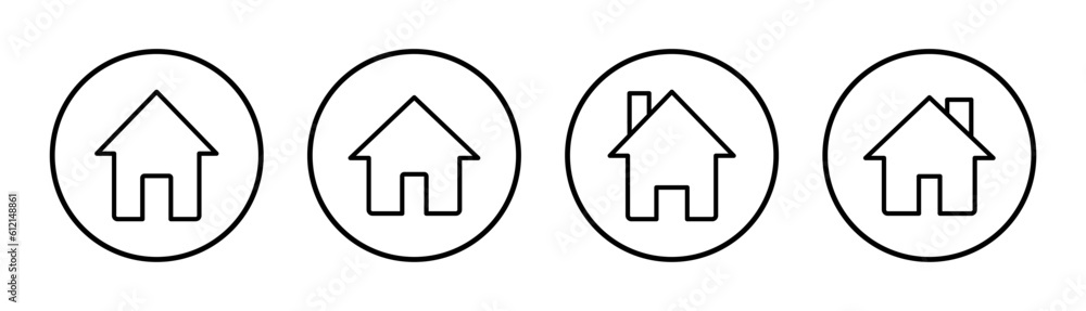 Home icon set illustration. House sign and symbol Home icon set illustration. House sign and symbol