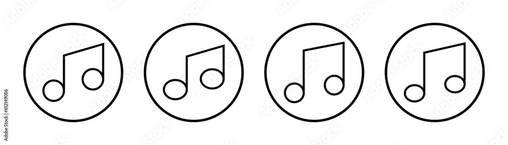 Music icon set illustration. note music sign and symbol Music icon set illustration. note music sign and symbol