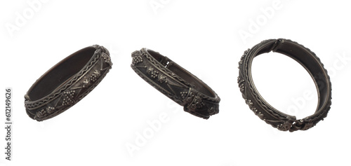 Bild auf Leinwand Fashion Silver bangle bracelet with beautiful work detail is value