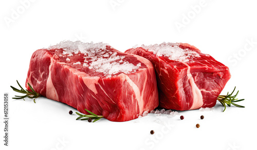 Stampa su tela Raw beef meat. Ai . Cutout on transparent