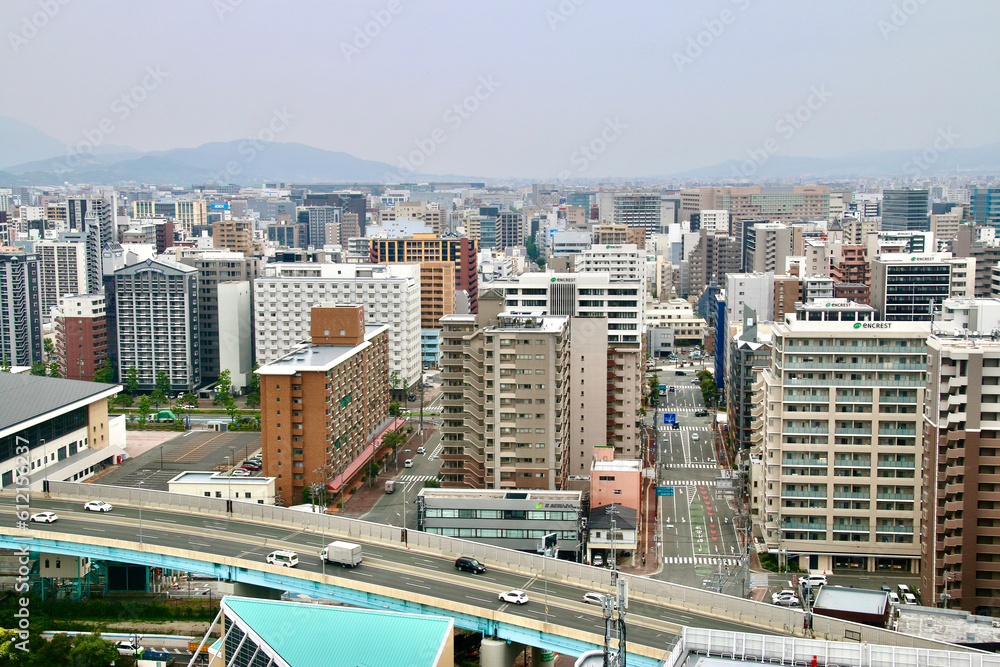 Fototapeta premium 博多ポートタワーからの眺望（福岡県・福岡市）