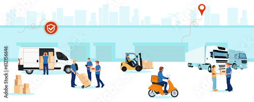Safe cargo delivery, forwarding company, shipping warehouse, cargo transportation, couriers.