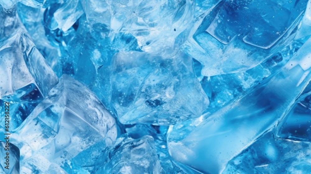 ice texture blue water background