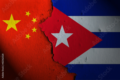 Canvas Print Relations between China and Cuba. China vs Cuba.