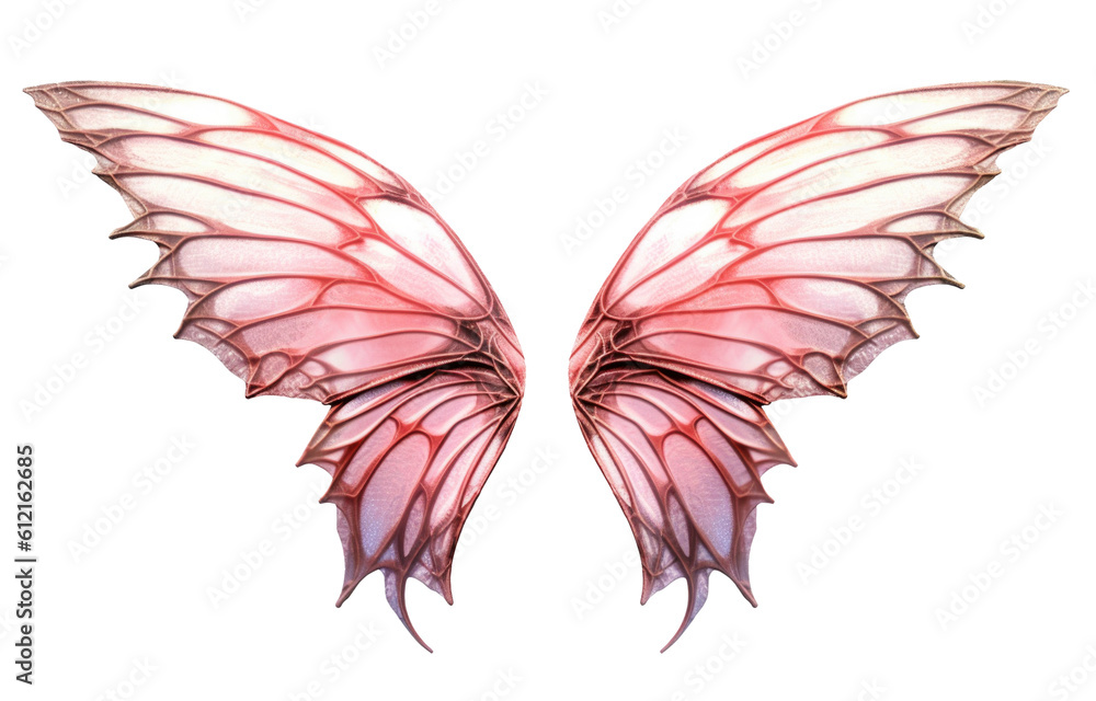 Fototapeta premium Fairy Wings Isolated on Transparent Background - Generative AI 