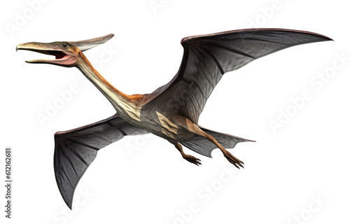 Pterodactyl Flying Concept Isolated on Transparent Background - Generative AI    © RenZen