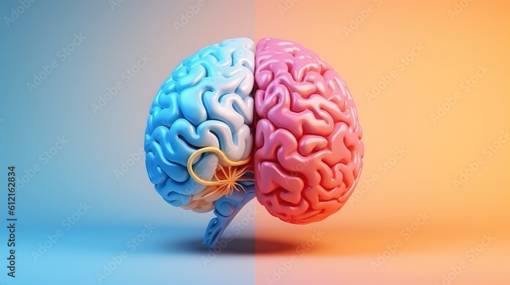 3d rendered illustration of human brain 3d rendered illustration of human brain