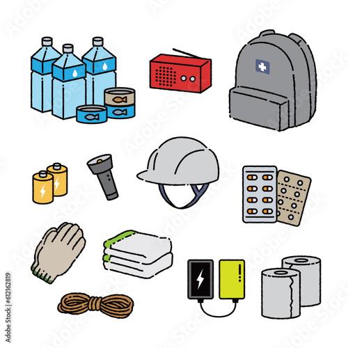防災用品のイラスト