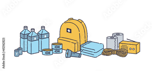 防災用品のイラスト