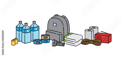 防災用品のイラスト