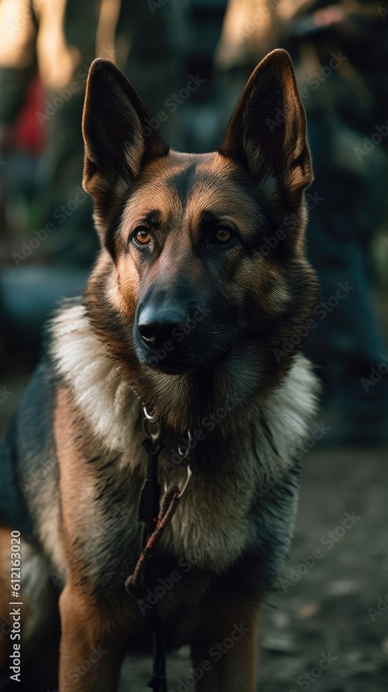 german shepherd dog on grass