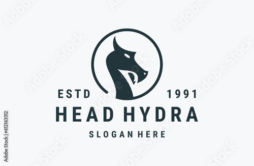 hydra logo vector icon illustration hipster vintage retro .