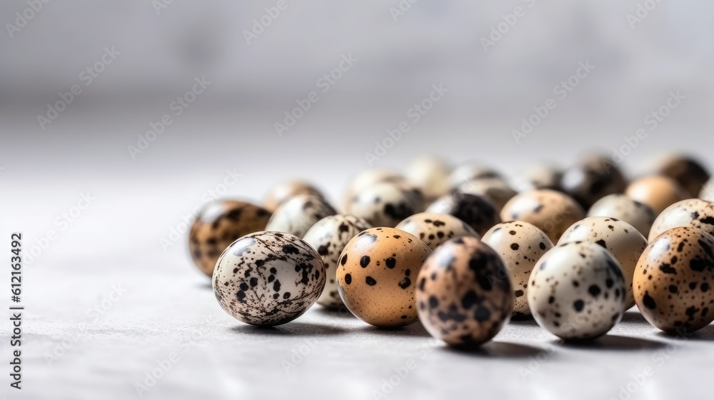 quail eggs on a white background quail eggs on a white background