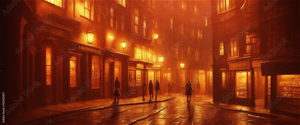 Fototapeta premium 古いヨーロッパの町並み Generative AI