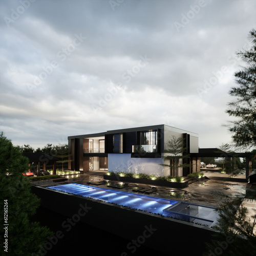 3D Rendering House Design © muhammad