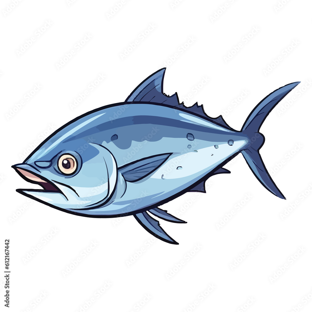 Sweet Tuna: Irresistible 2D Illustration of a Darling Fishy Friend Sweet Tuna: Irresistible 2D Illustration of a Darling Fishy Friend