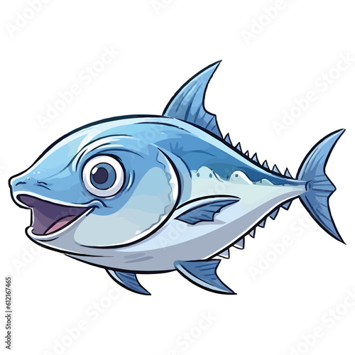 Sweet Tuna  Irresistible 2D Illustration of a Darling Fishy Friend