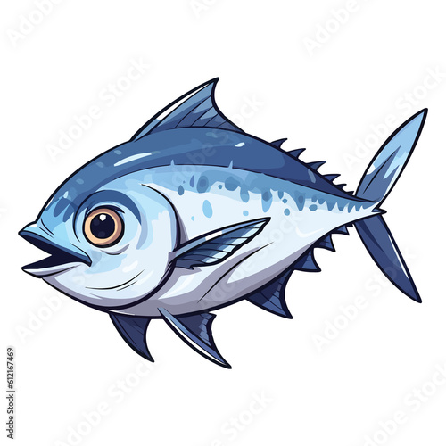 Sweet Tuna: Irresistible 2D Illustration of a Darling Fishy Friend © pisan