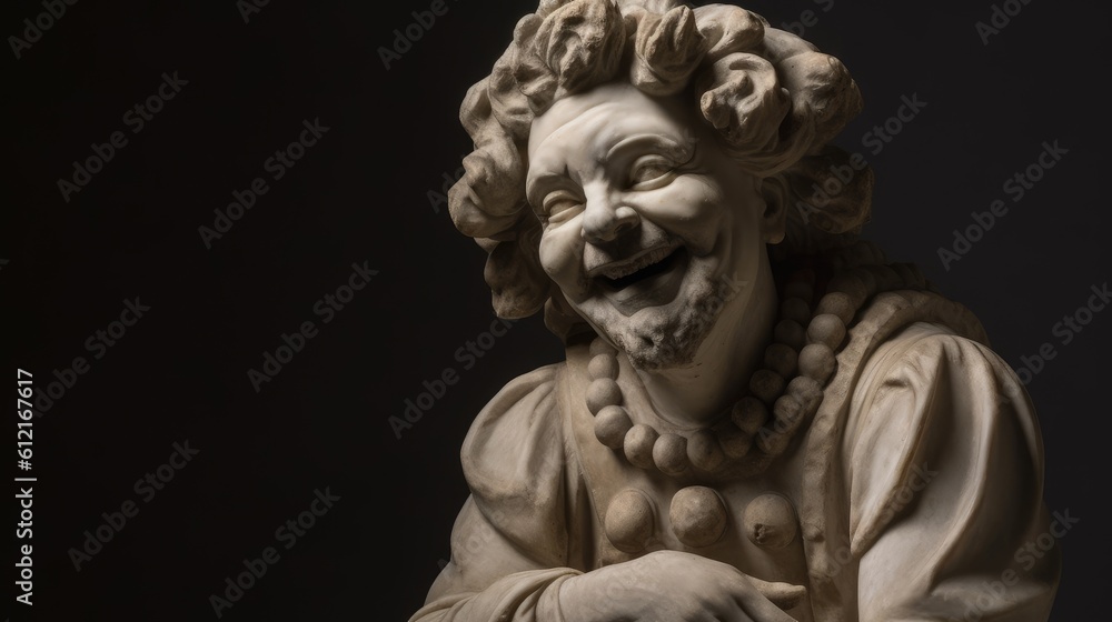 greek statue of a clown