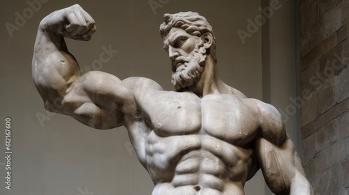 Greek statue of a bodybuilder in the gym © Stream Skins