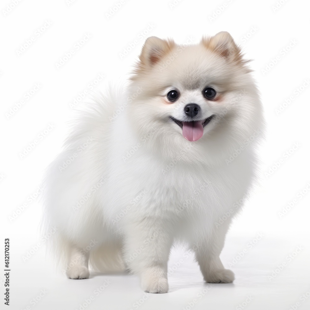 pomeranian puppy isolated on white