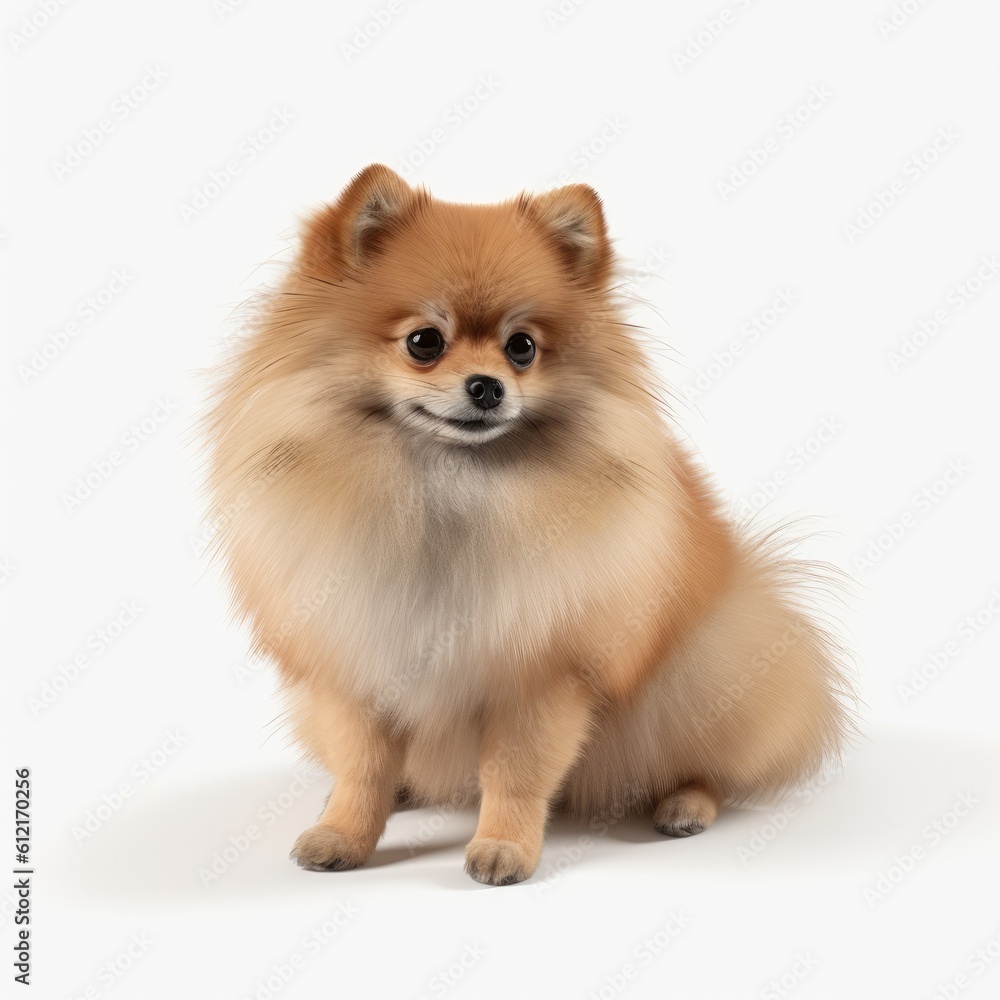 pomeranian puppy isolated on white background