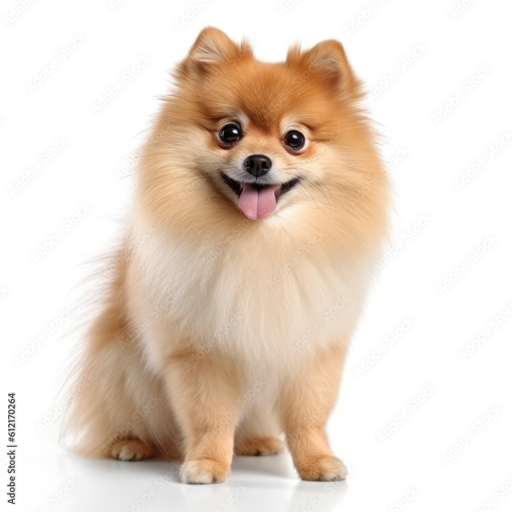 pomeranian puppy isolated on white