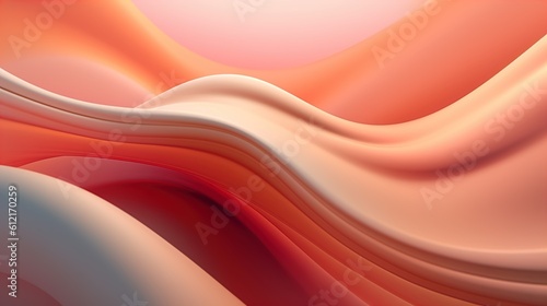 3D illustration, abstract background curve waves , technology concept elements