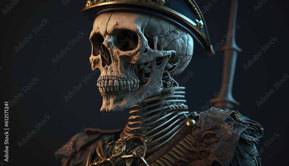 skeleton skull and crossbones