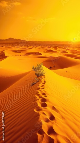 yellow sand dunes in the desert