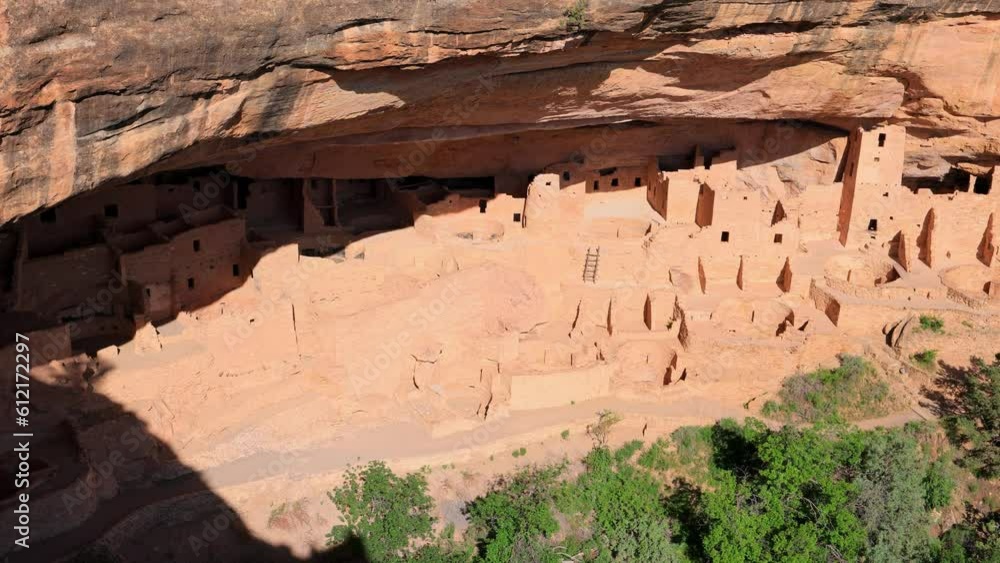 Sunny view of the historical Cliff Palace in Mesa Verde National Park Sunny view of the historical Cliff Palace in Mesa Verde National Park