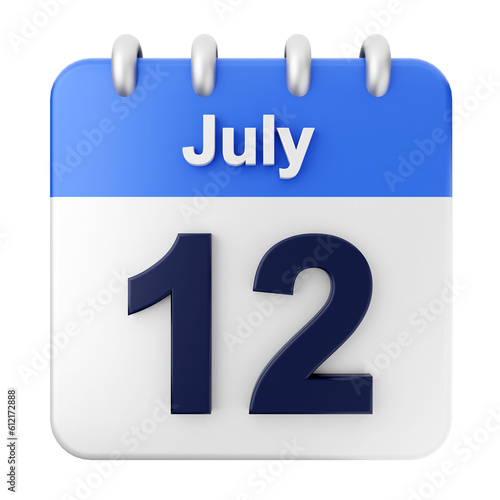 3d calendar icon illustration render