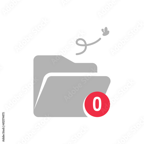 Not found. Still empty folder. No file, document, data concept illustration glyph or filled icon design editable vector eps10