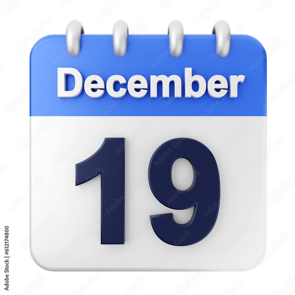 3d calendar december icon illustration render 3d calendar december icon illustration render