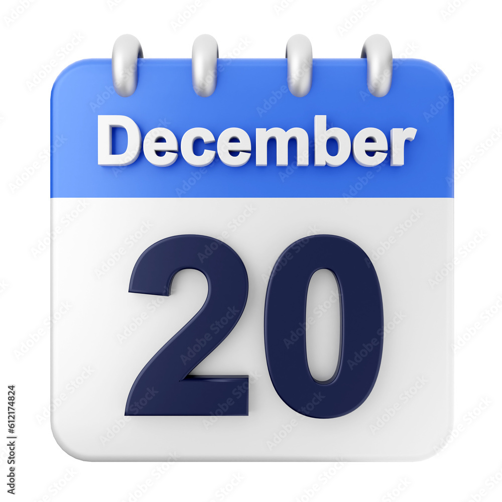 3d calendar december icon illustration render 3d calendar december icon illustration render